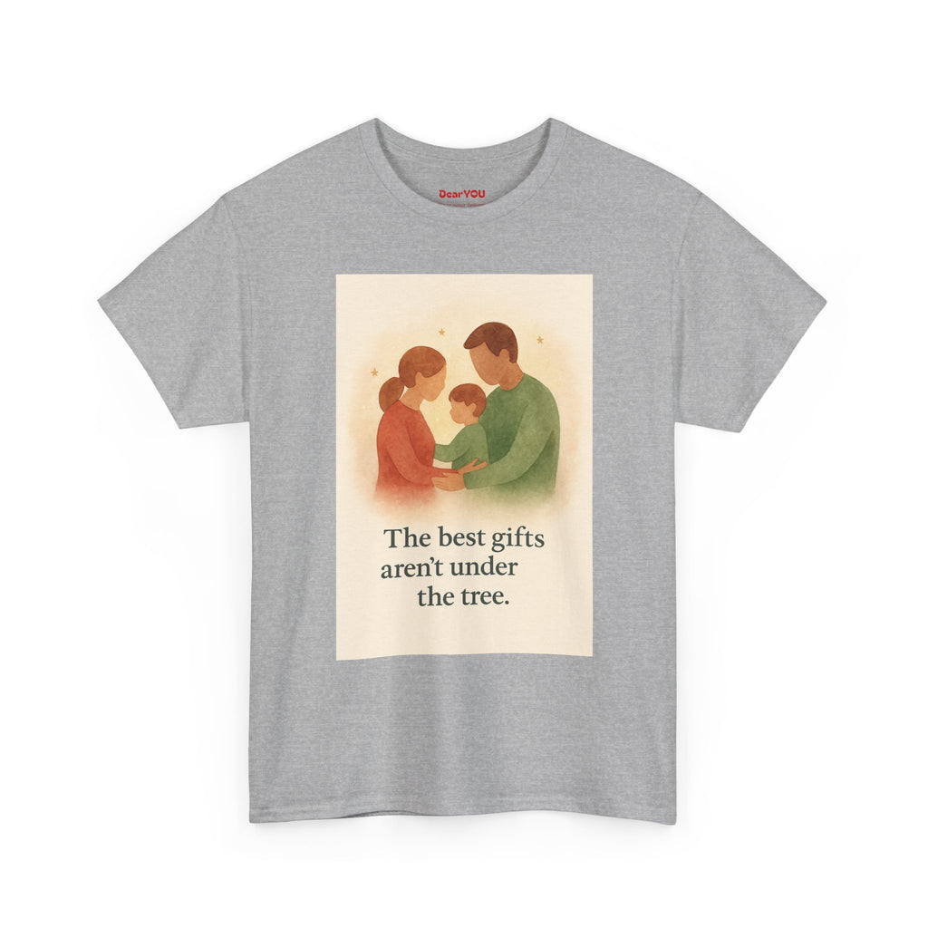 Emotional Christmas Family Tee – “The Best Gifts Aren’t Under the Tree” | Holiday Watercolor Shirt